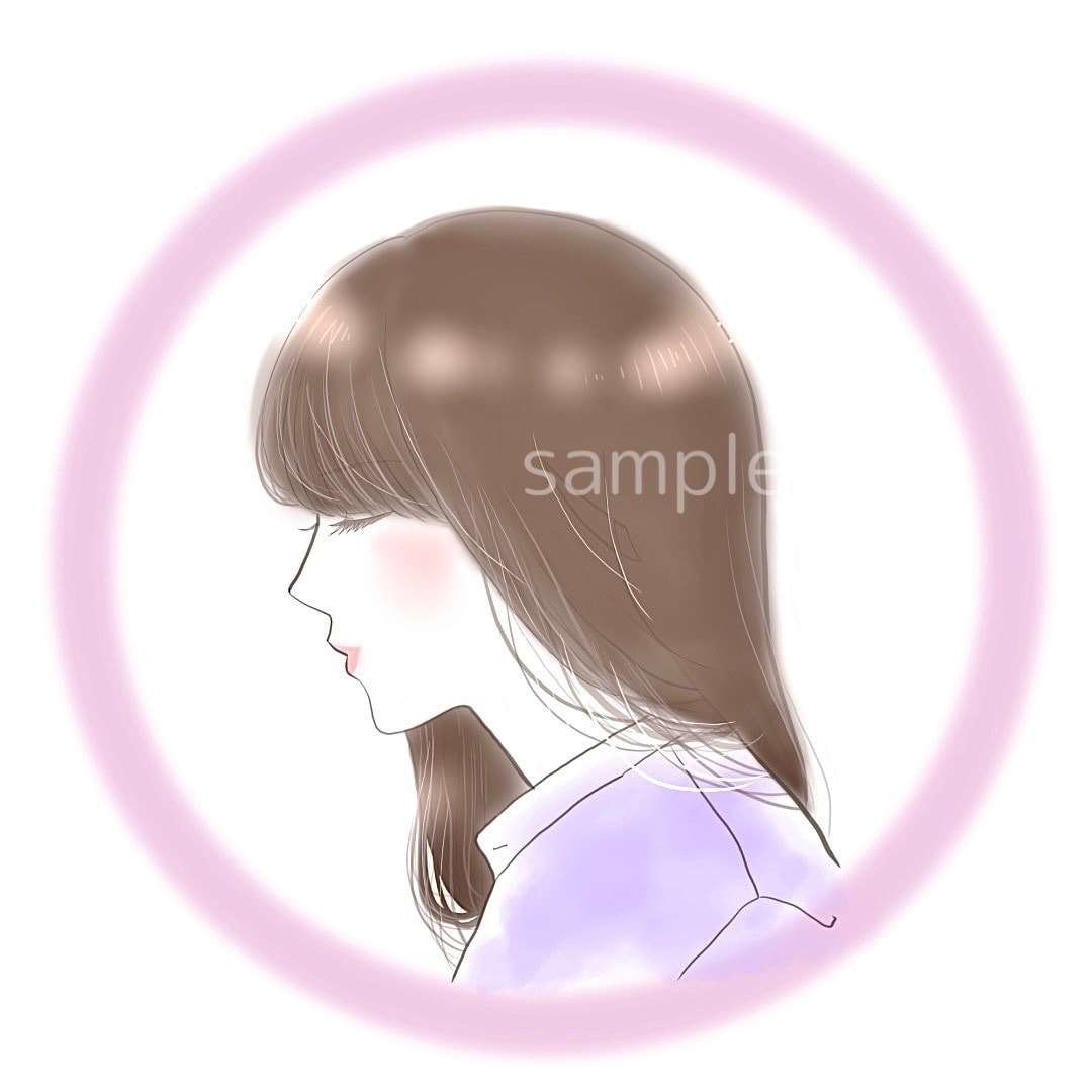 SNSで使える！アイコン・イラスト作成します 柔らかい雰囲気の横顔イラストを作成 イメージ6