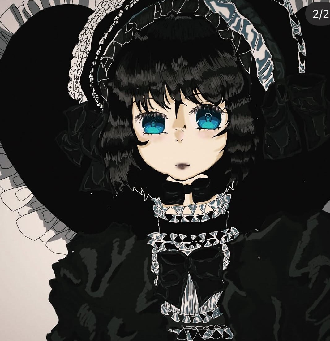 女の子の一枚絵描きます 主にゴシックロリータやロリータ、ゴスモチーフの女性 イメージ10