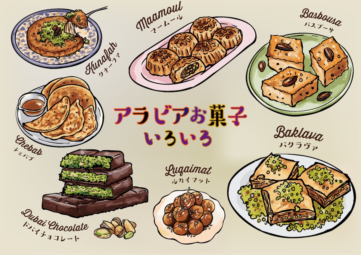 暖かみある風合いでお料理イラストを描きます イラスト業25年の経験を活かしてフレキシブルにお手伝い イメージ7