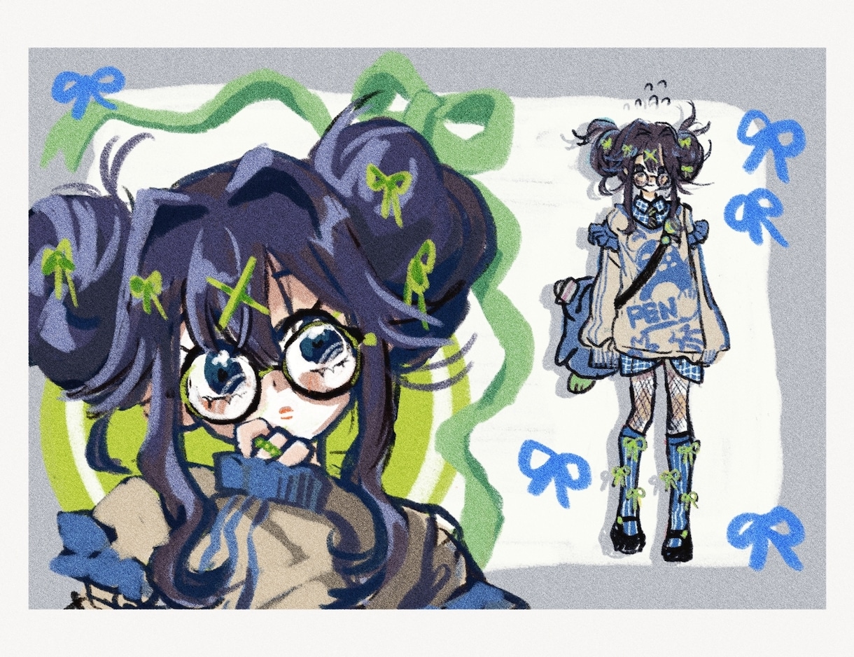 手軽にうちの子の別衣装が見られます 顔+ファッションのイラストを描きます。 イメージ3