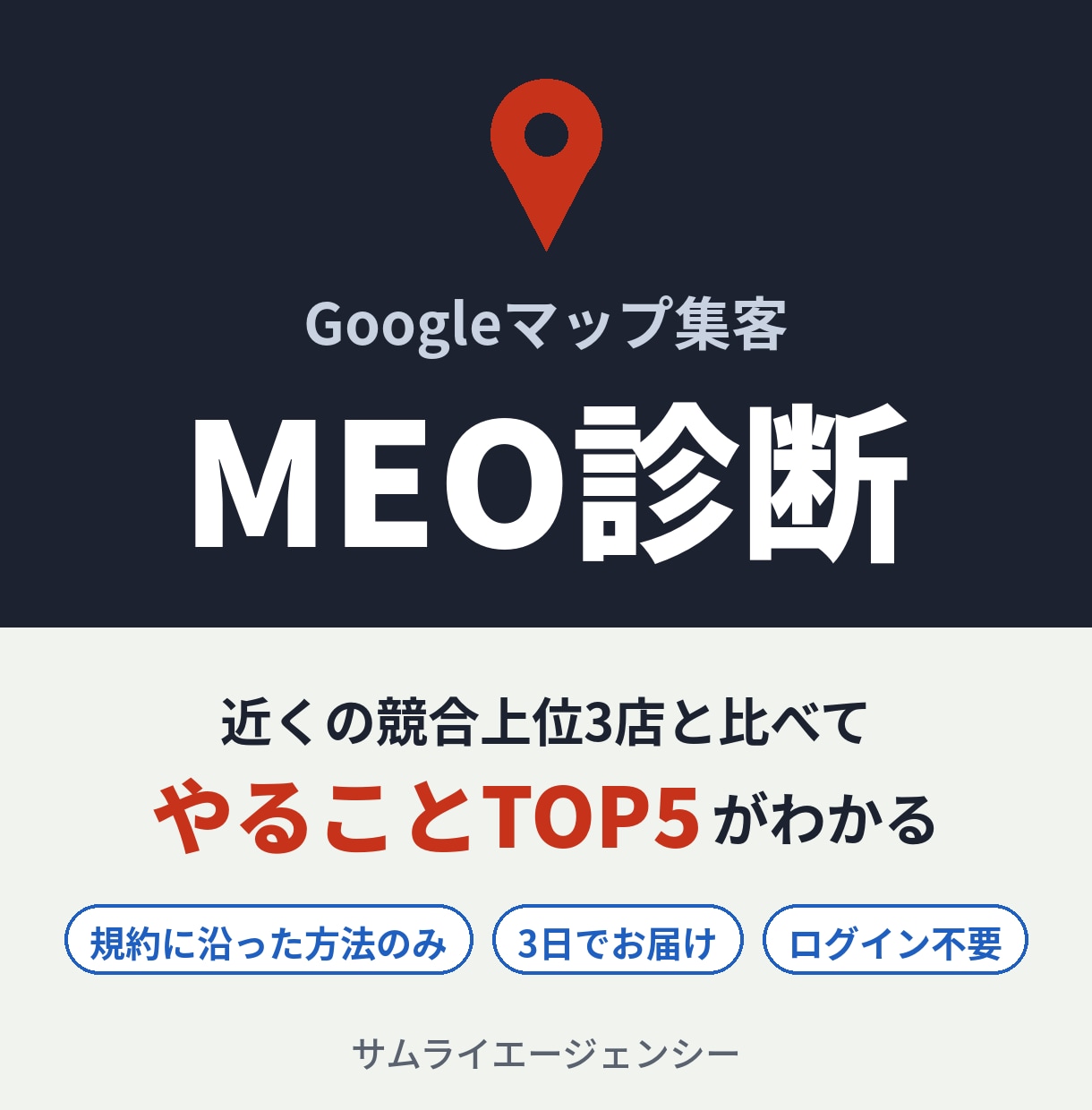 Googleマップ集客を診断し改善点をお伝えします 競合比較つき｜3日で「やること」がわかるMEO診断 イメージ1
