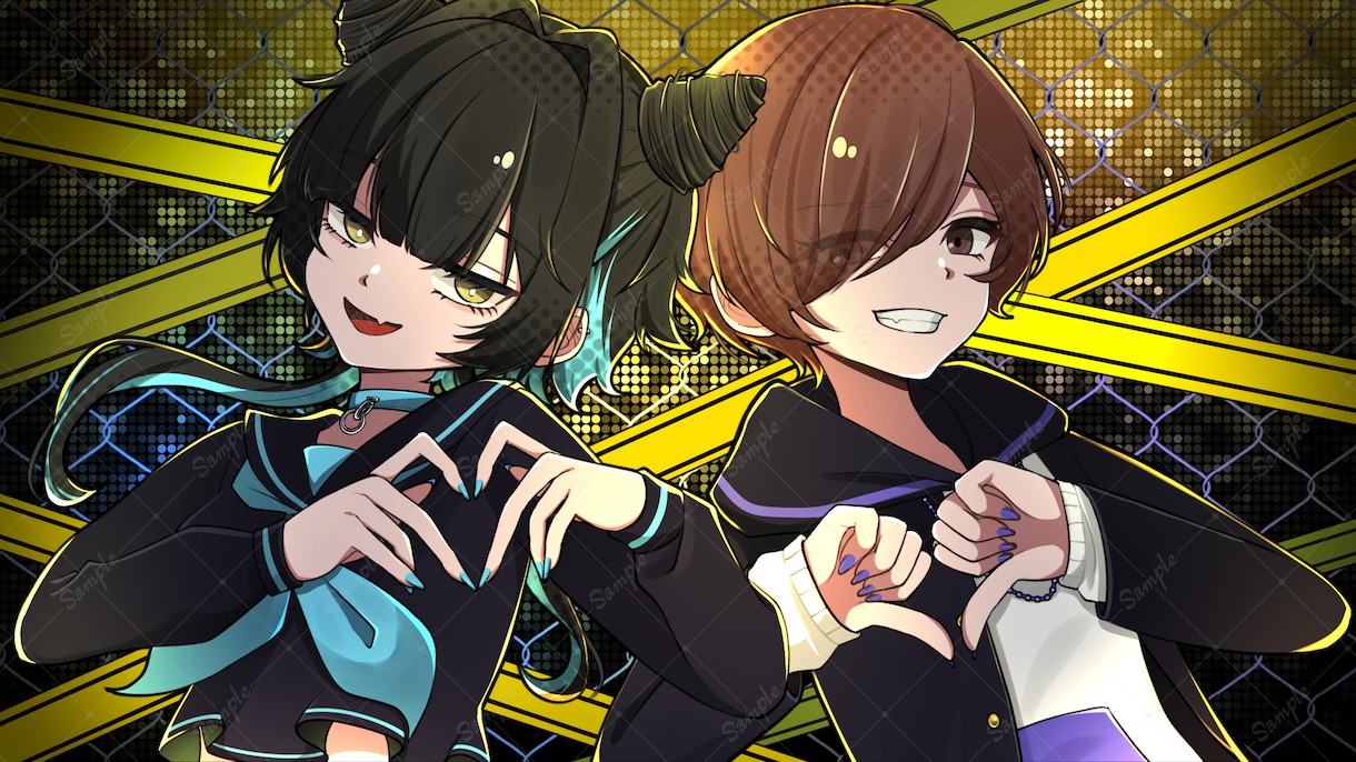 可愛いイラスト描きます SNSアイコン/グッズ/MV用立ち絵/歌ってみた イメージ2