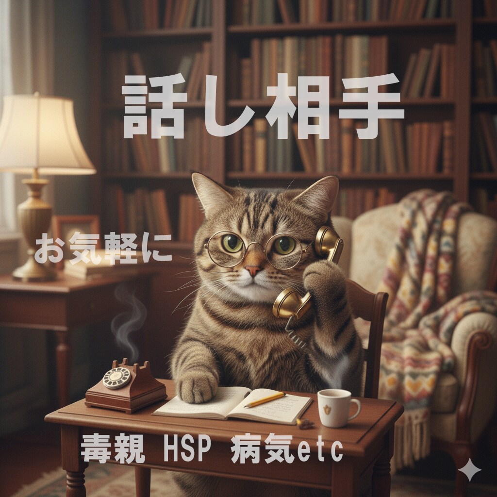 話し相手✨ニャン吉が何でも聞きます 毒親・HSP・難病・孤独・雑談etc イメージ1
