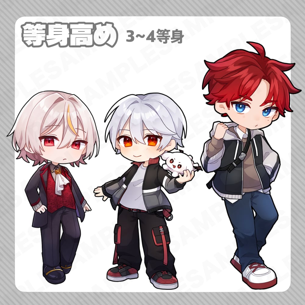 可愛いデフォルメイラスト制作します 【商用可】動画、配信、グッズなど幅広い用途に対応します！ イメージ3