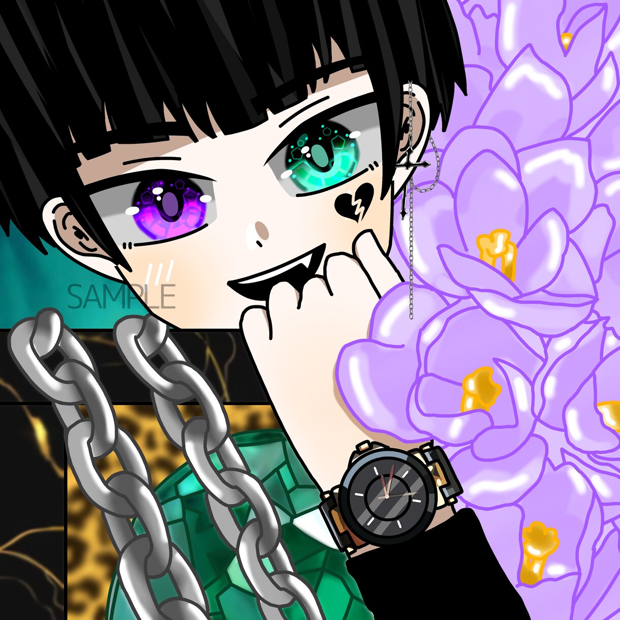 お目目キラキラ！SNSアイコンをお描きします SNSに映える！かわいい、かっこいいイラストをお描きします イメージ5