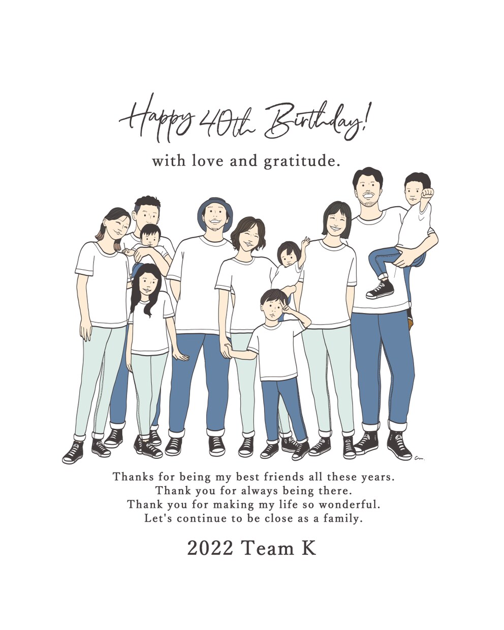 誕生日・還暦祝いに。似顔絵イラスト制作します 古希、傘寿祝い等へのメッセージへの変更も承っております イメージ4