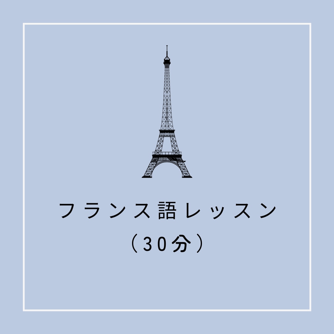 フランス語 25分レッスン 全レベルに対応します 【現在新規生徒さま受付停止中です】 イメージ1