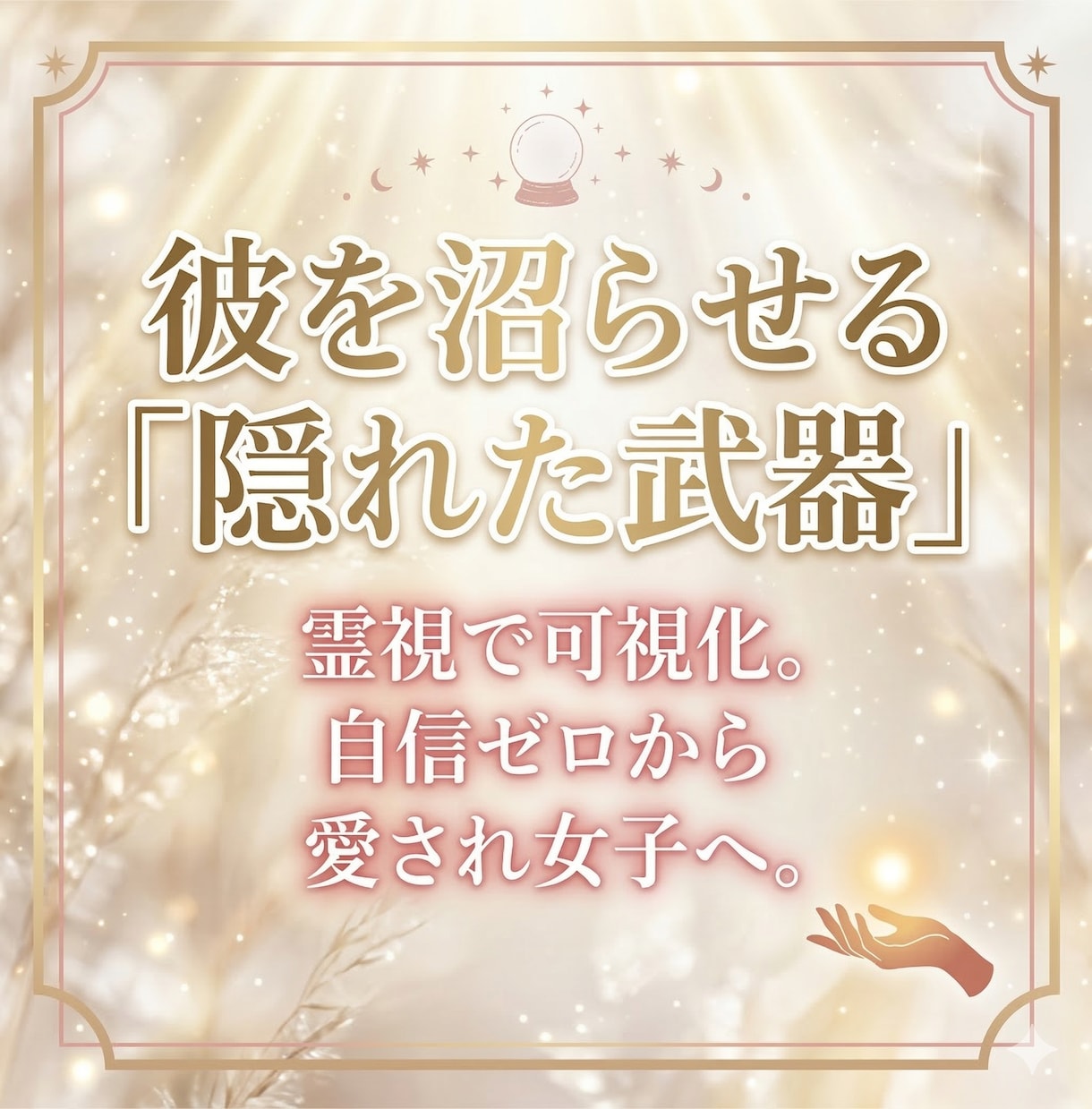 霊感タロットで彼の本音から、あなたの魅力を伝えます 自信ゼロから愛され女子へ。彼を沼らせる「隠れた武器」を特定 イメージ1
