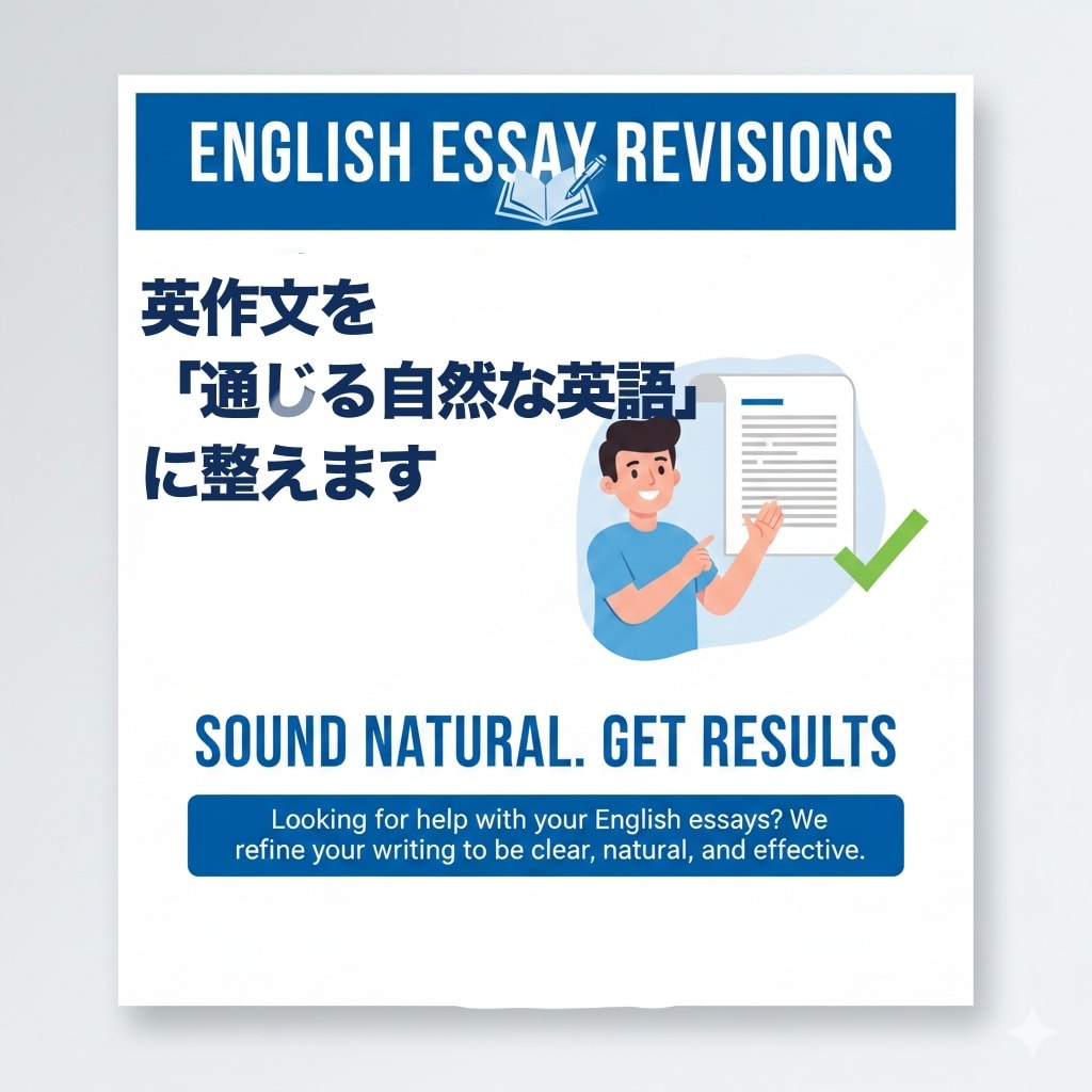 英作文を「通じる自然な英語」に整えます 文法の説明などはいたしません！ イメージ1