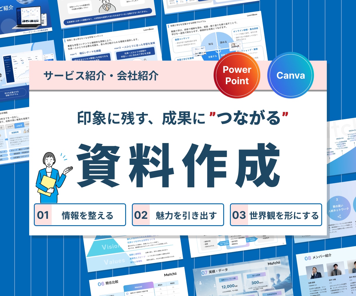 情報整理×デザイン｜伝わるスライド資料を作成します 【情報を整え、魅力を引き出し、世界観まで形にします】 イメージ1