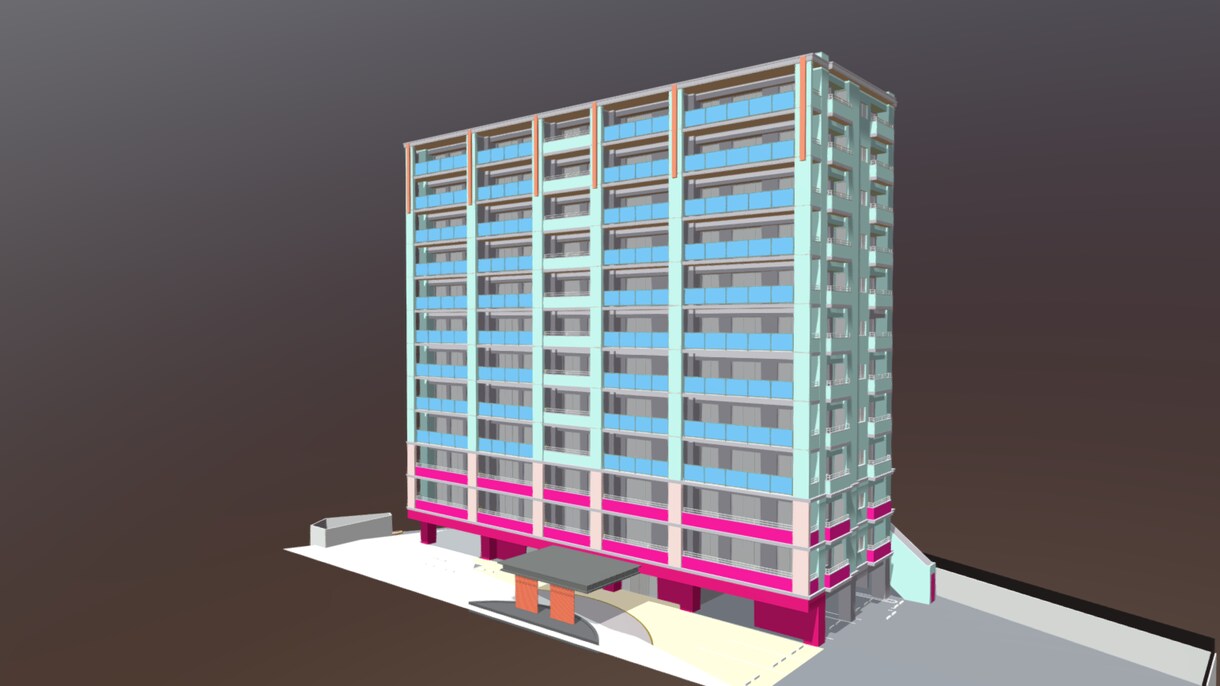 建築CAD図面から建築3Dモデル作成致します 条件により手書きスケッチからの3Dモデルも作成いたします。 イメージ1