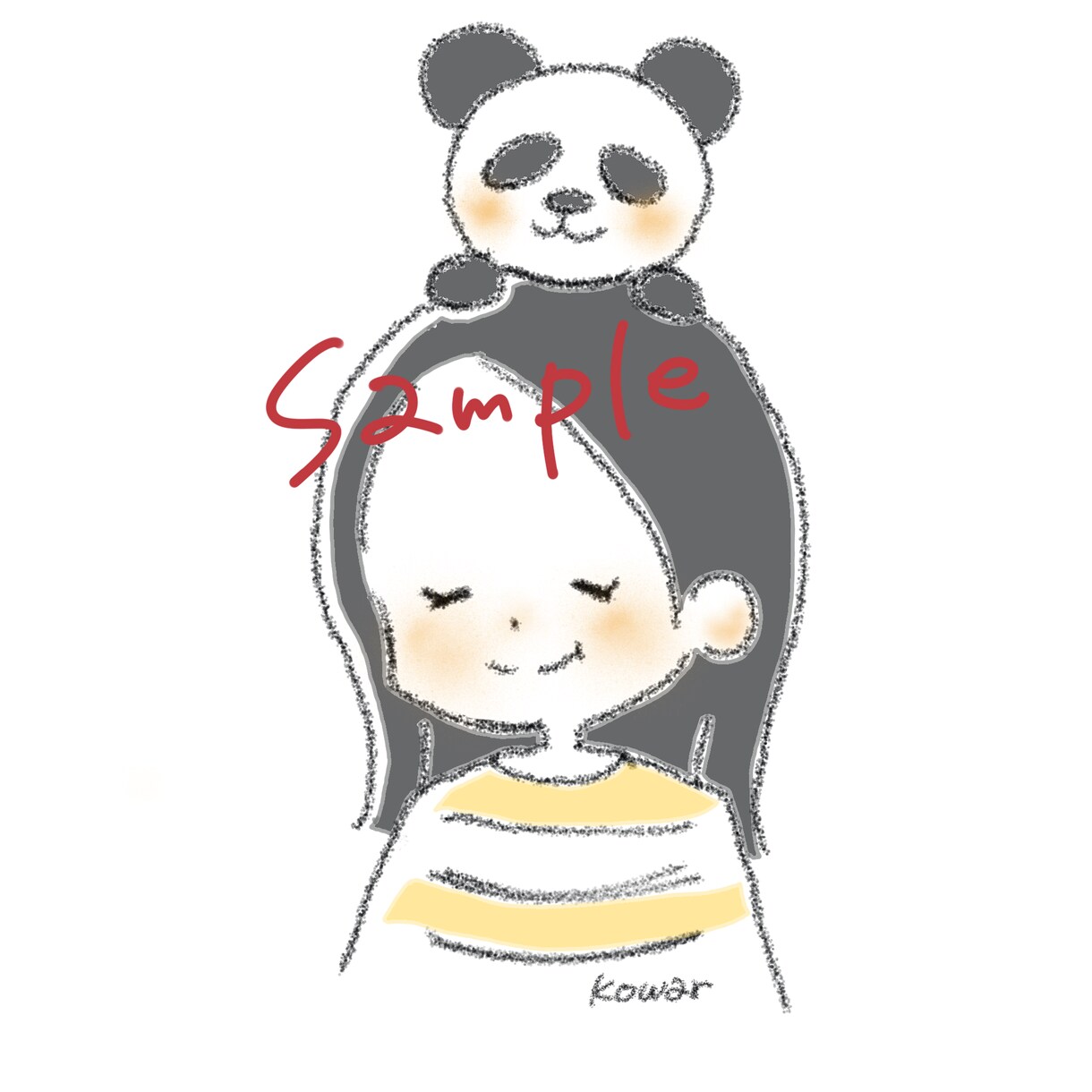 アイコン、似顔絵、ヘッダー作成します ゆるく可愛い絵本のような絵を描きます‼︎ イメージ3