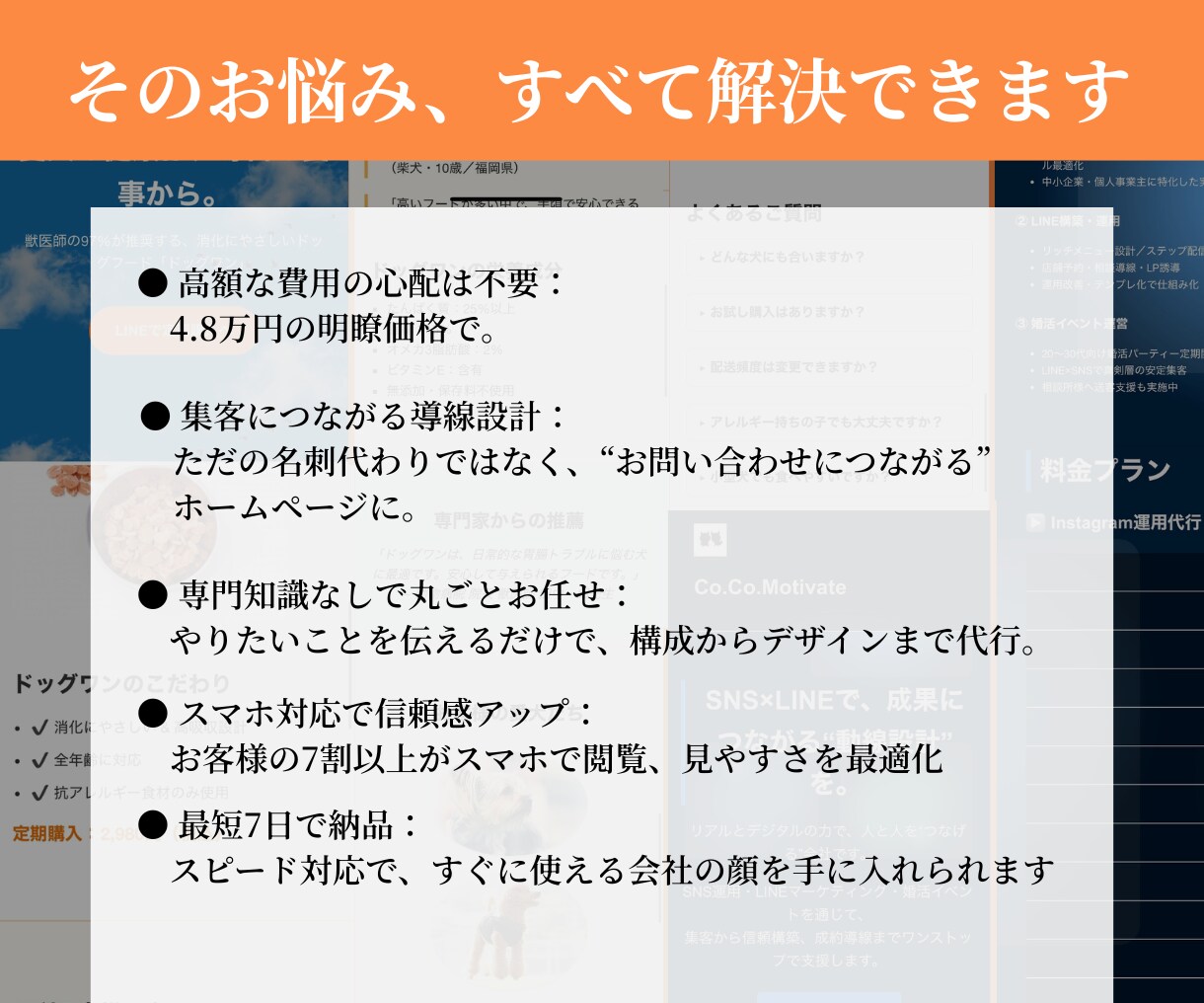 安心と信頼重視のコーポレートサイトを制作します 名刺代わりに誇れる信頼感ある1枚HP! イメージ4