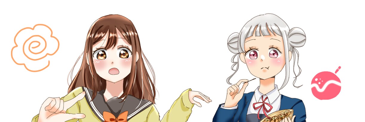 可愛い女の子のイラスト描きます 立ち絵、SNS用のアイコンなど◎ イメージ5