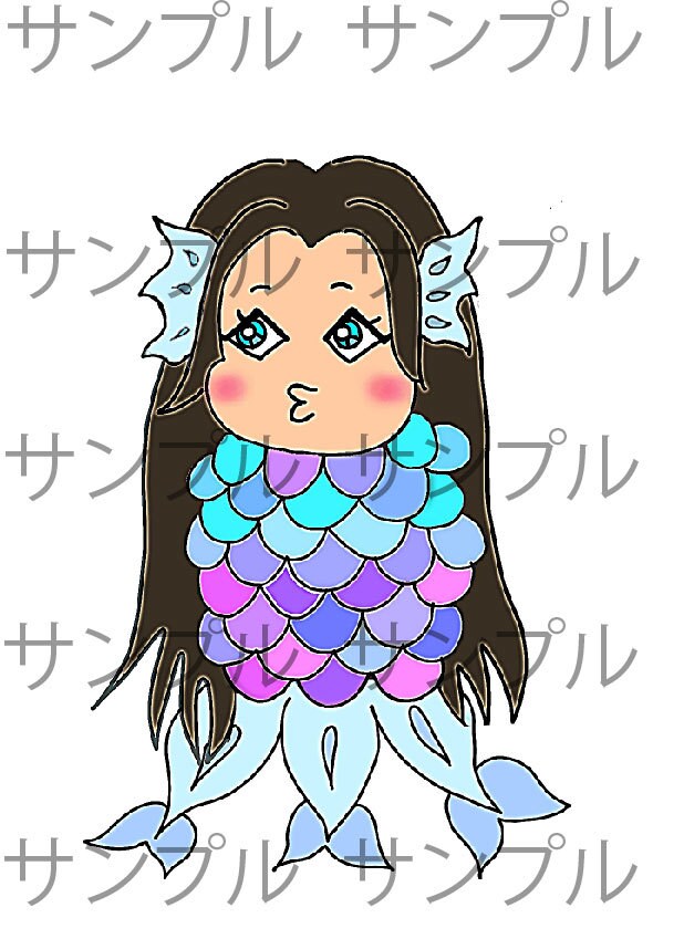 商用利用可アマビエのキャラクターイラスト販売します おみやげ品・印刷物に！アマビエのイラスト イメージ1
