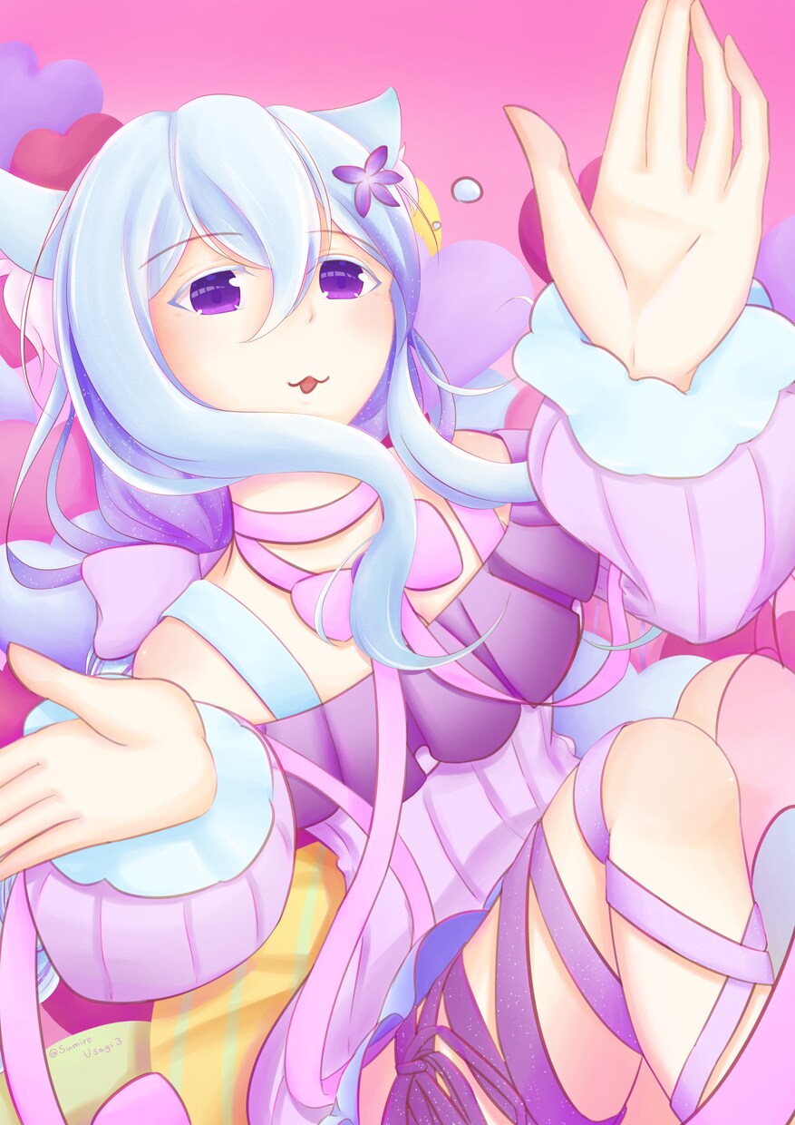 イラスト制作致します 可愛いから美しいまで！お花や宝石のような鮮やかなイラスト！！ イメージ6