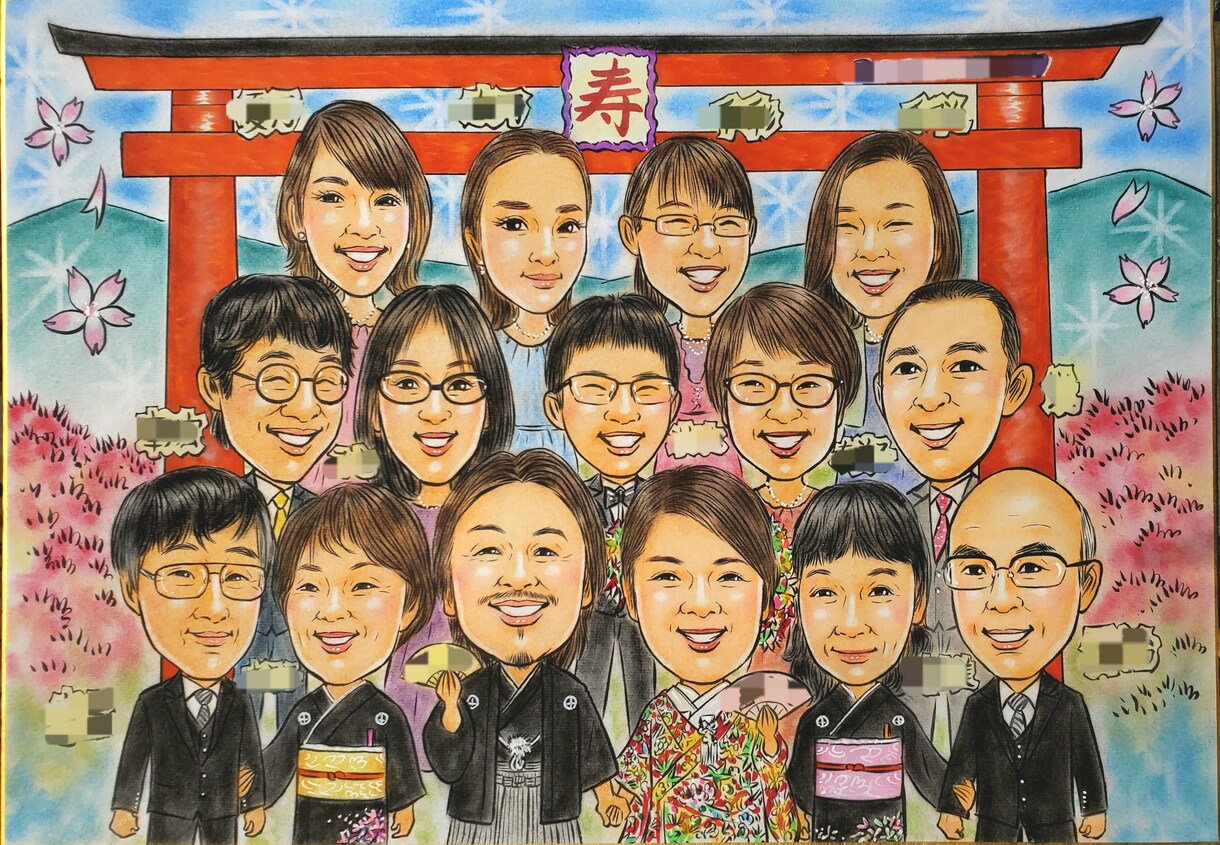 幸せになるそっくり似顔絵をお届け致します 下描き確認(修正無制限)完成確認まであるので失敗0でご安心 イメージ3