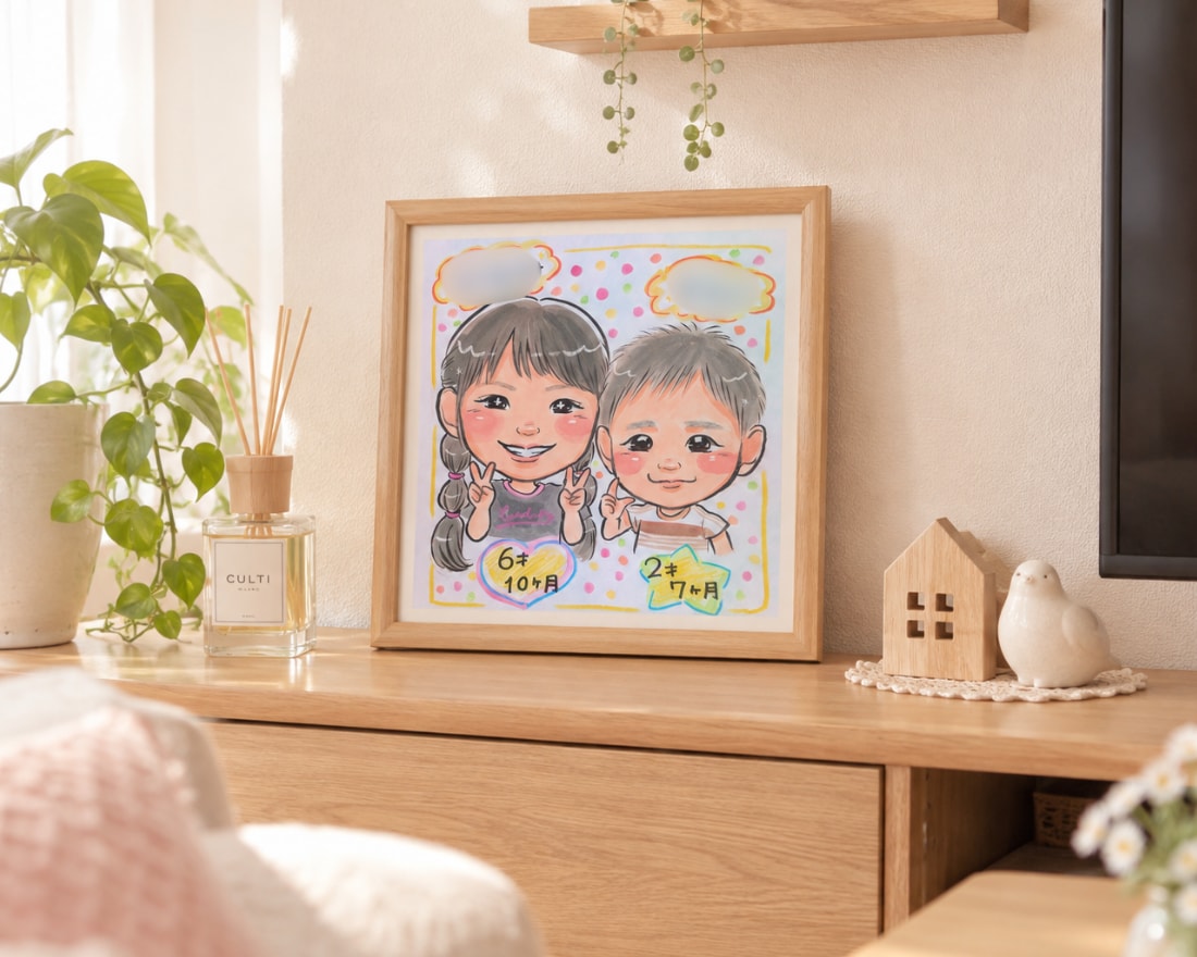 ゆめカワ水彩似顔絵♡色紙に描いてお届けします 誕生日や記念日に♡世界にひとつの可愛い似顔絵♪ イメージ5