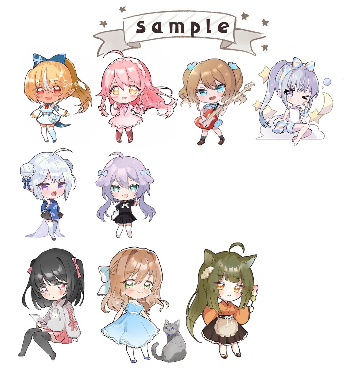 かわいいデフォルメイラスト描きます ブログ、SNSアイコン、グッズ、鑑賞、プレゼントなどに！ イメージ5