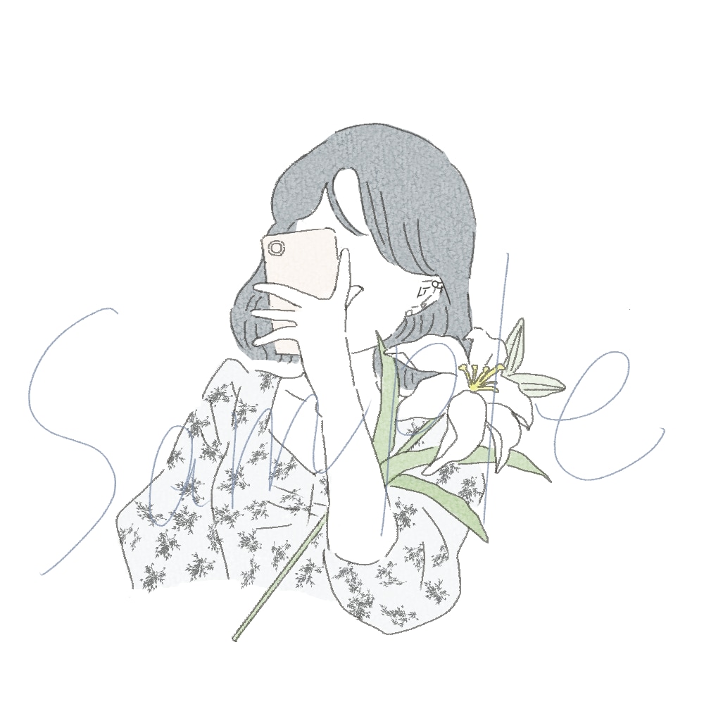 韓国風のお洒落なアイコンイラスト描きます ★あえて顔を描かないお洒落なイラスト★SNSにどうぞ イメージ3