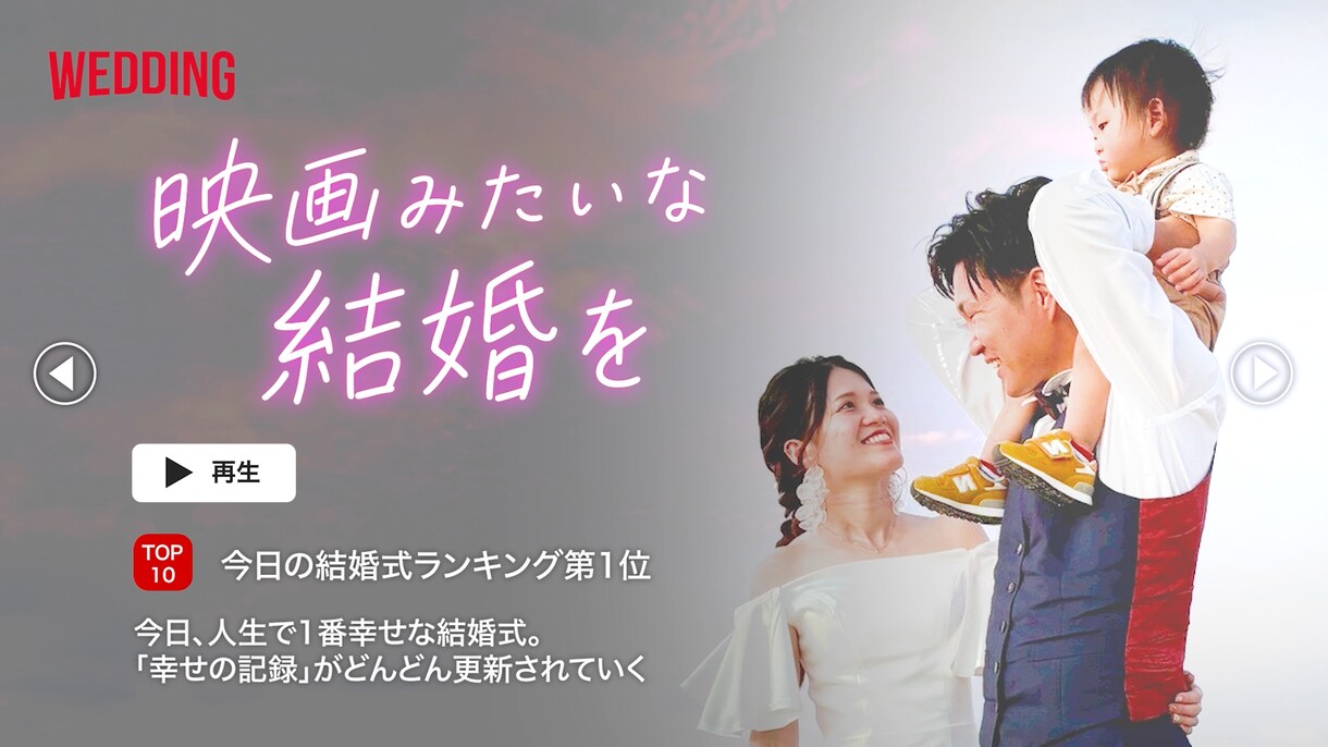 3名限定 Netflix風プロフィール制作します ゲストを飽きさせないクリエイティブな結婚式を イメージ3