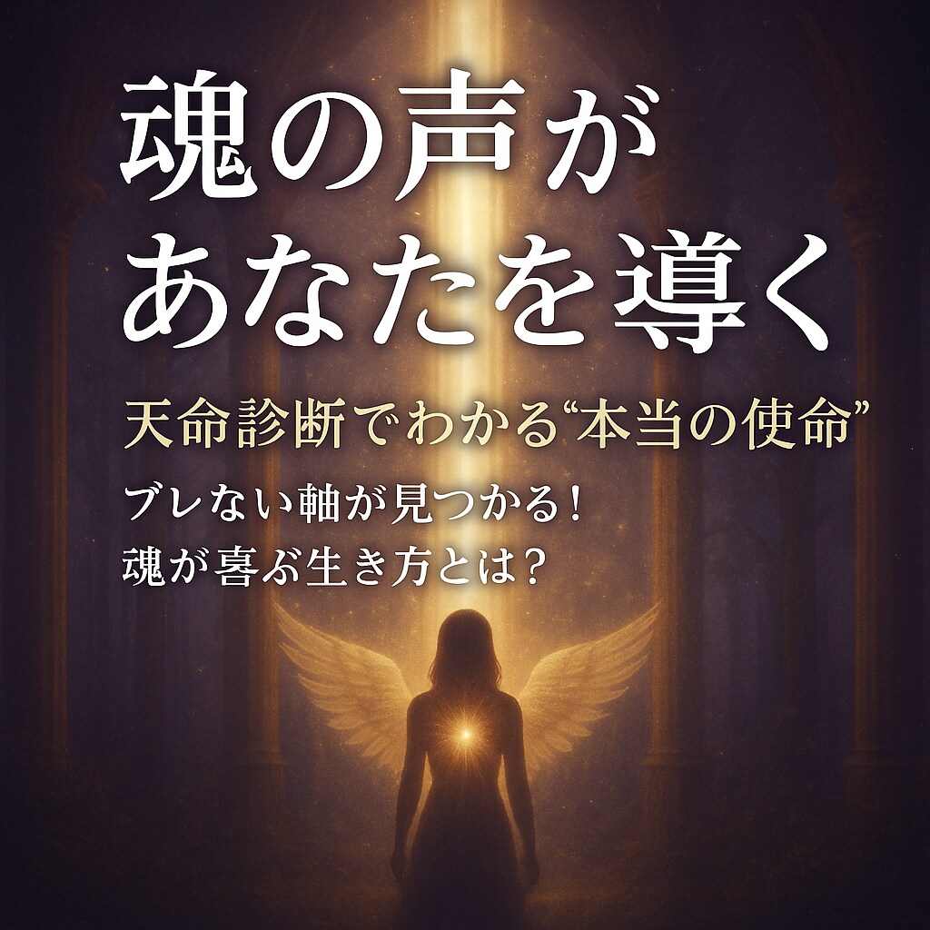 大人気★天命診断で分かるあなたの本当の使命教えます 魂の声があなたを導く★ブレない自分になり一歩踏み出す勇気を♪ イメージ1
