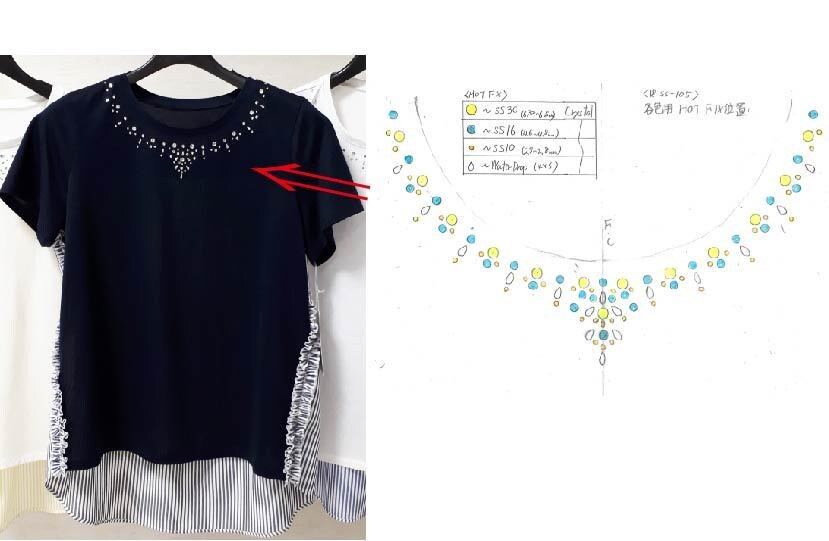 プリント、刺繍等、図案作成します アパレル二次加工用の、図案作成します。 イメージ4