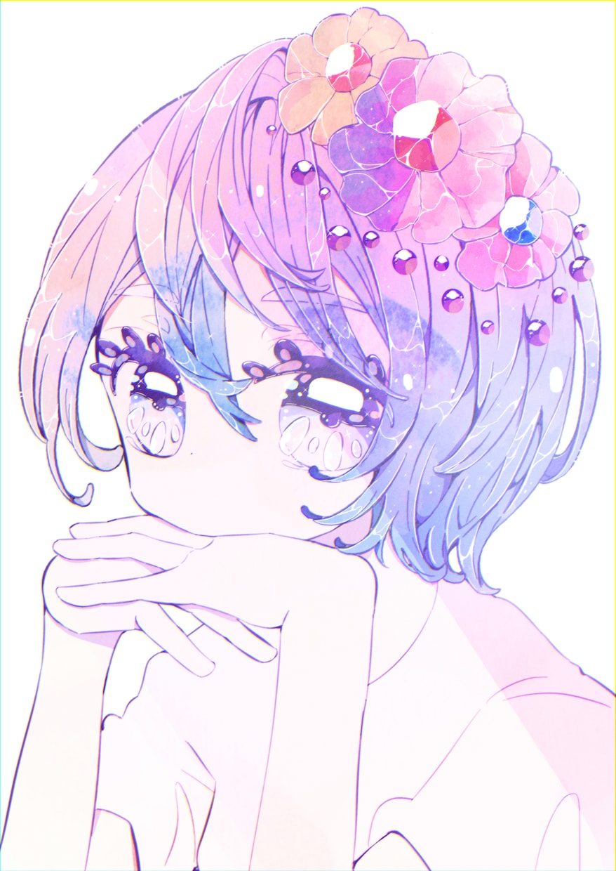 商用利用可！アイコン映えする可愛いイラスト描きます キラキラ個性のある凛としたゆめかわイラストをお届けします。 イメージ2