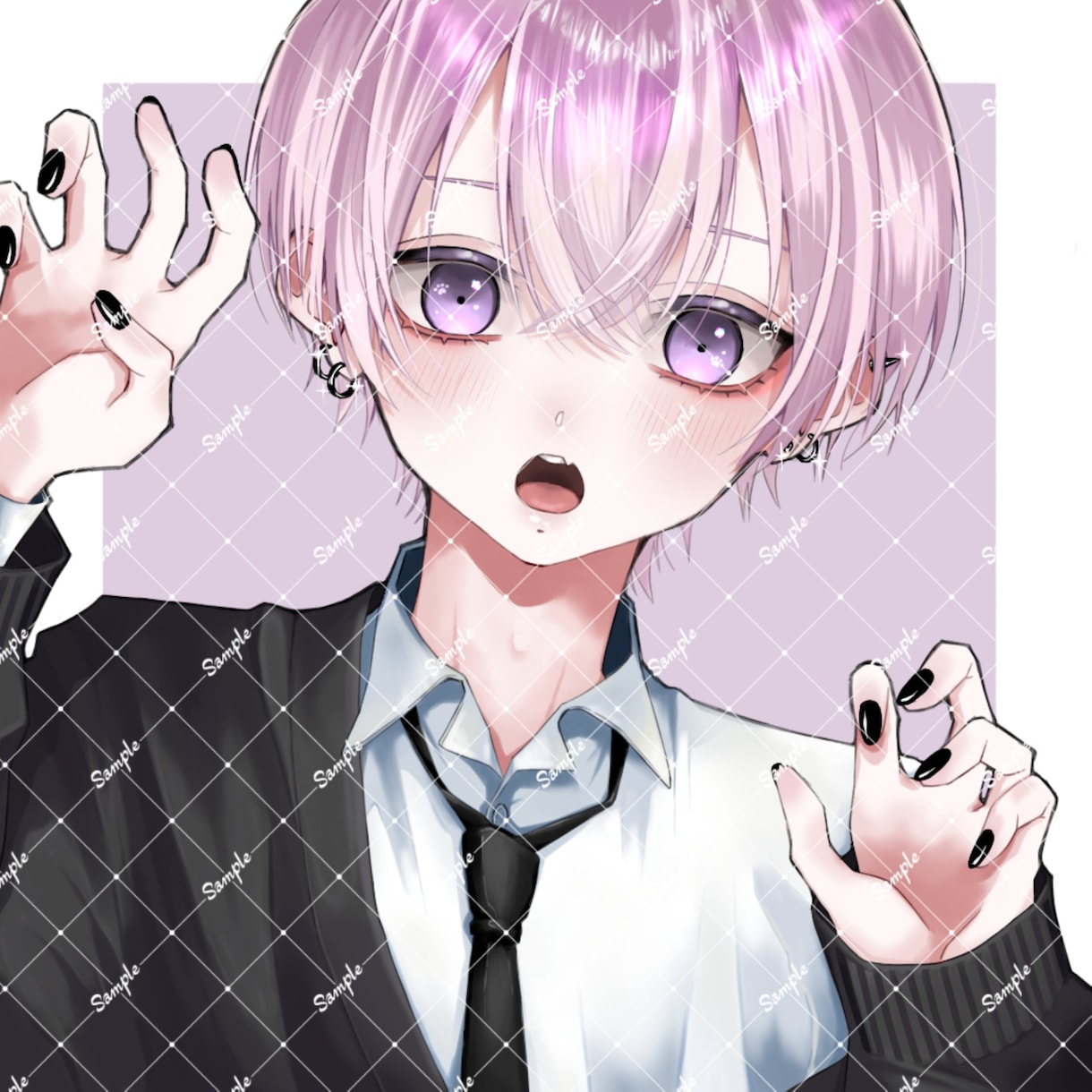 綺麗.病み.ダークなイラストかきます アイコン〜サムネイルなど色々な用途で使えます イメージ1