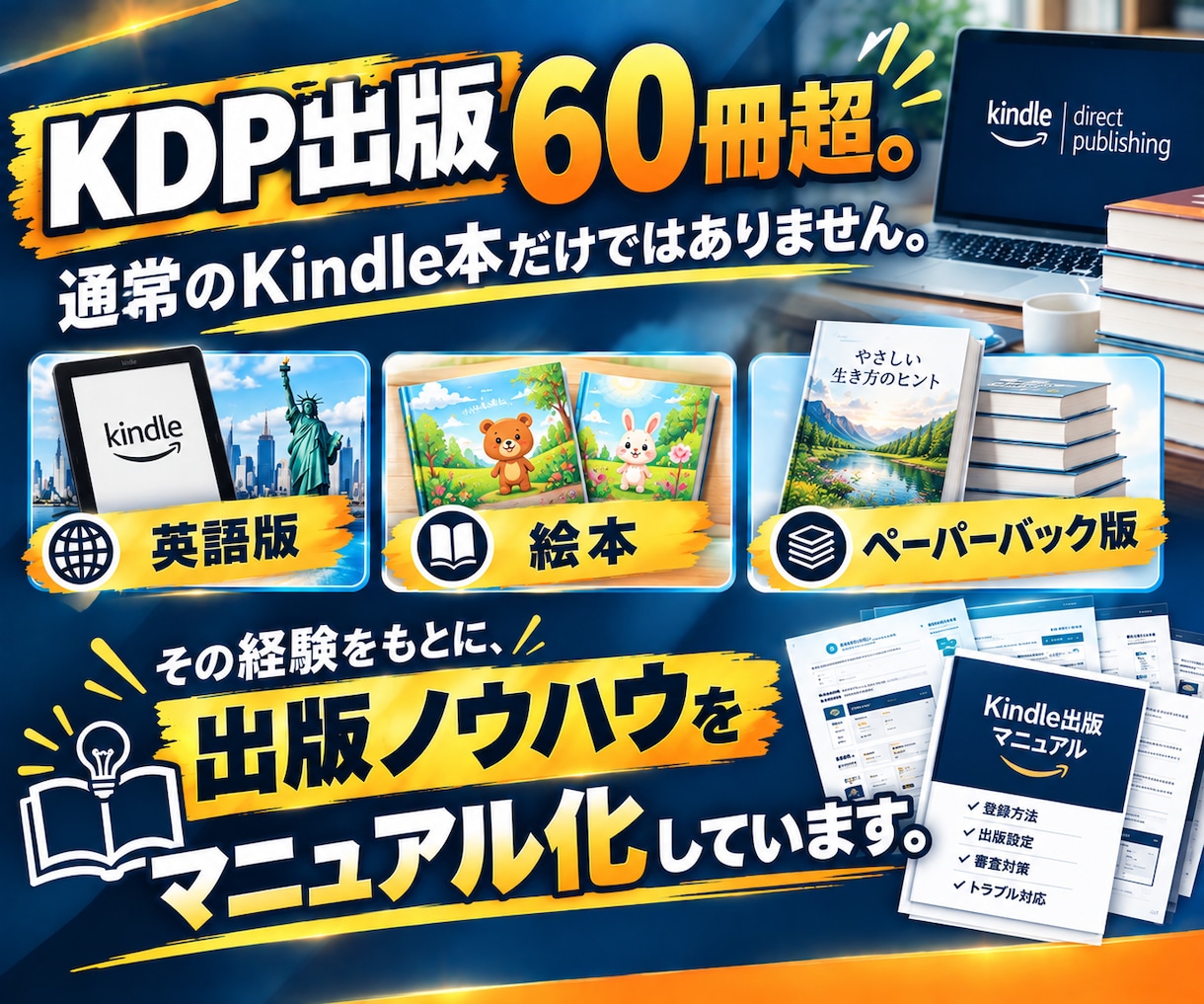 初心者のKindle・KDP出版をサポートします 60冊超の出版経験と充実のマニュアルで、初出版の不安を解消！ イメージ6