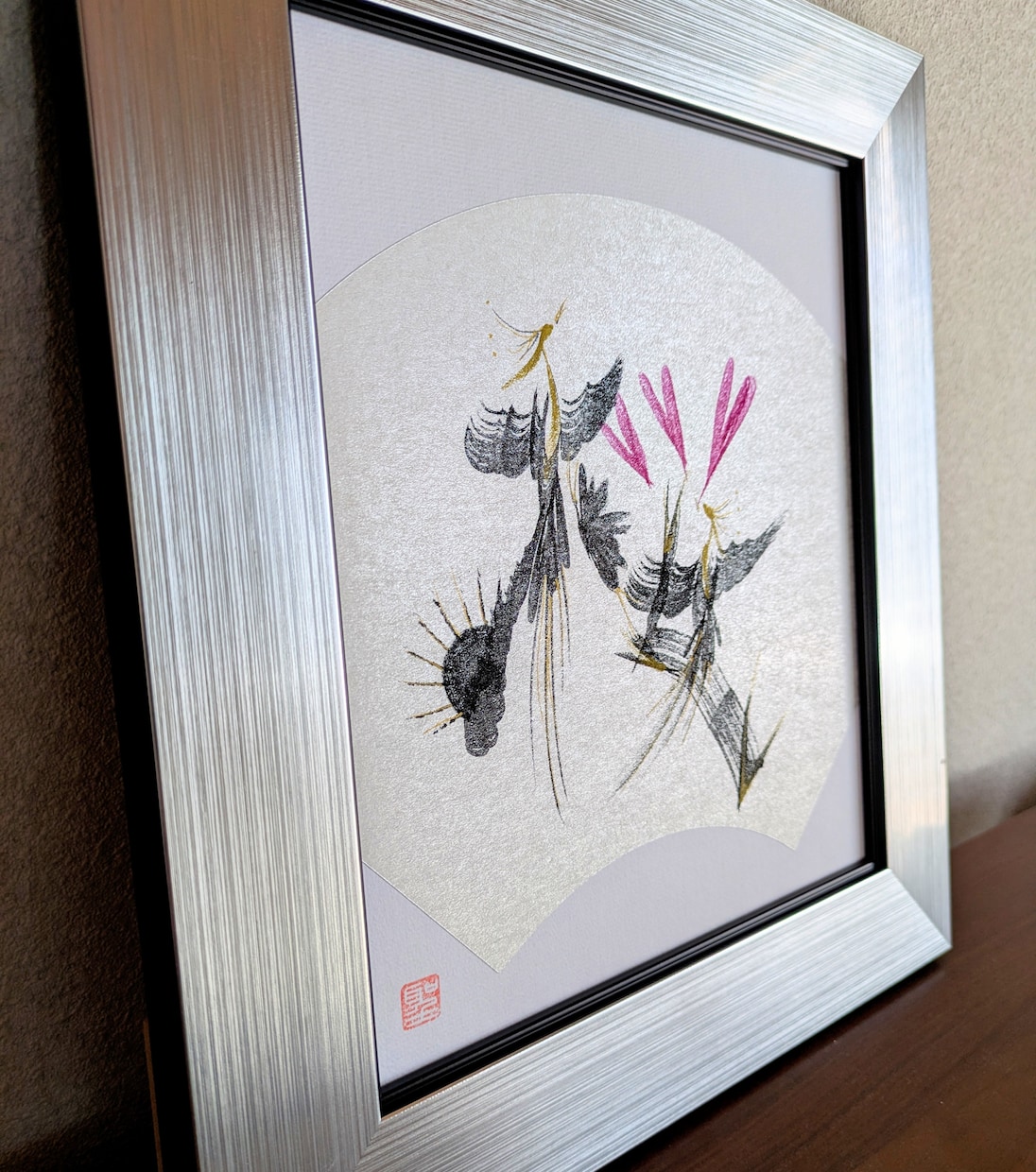 心整う♡和モダンな花文字アートを描きます 漢字一文字オーダー　スタイリッシュでインテリアに馴染みます イメージ8