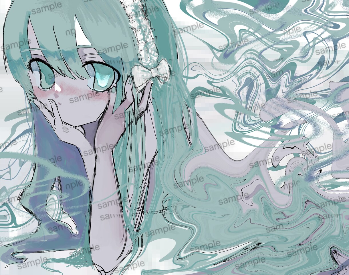 透明感と儚さで心に残るイラストを描きます 青の透明感と儚さで心に残るイラスト制作します♡ イメージ4