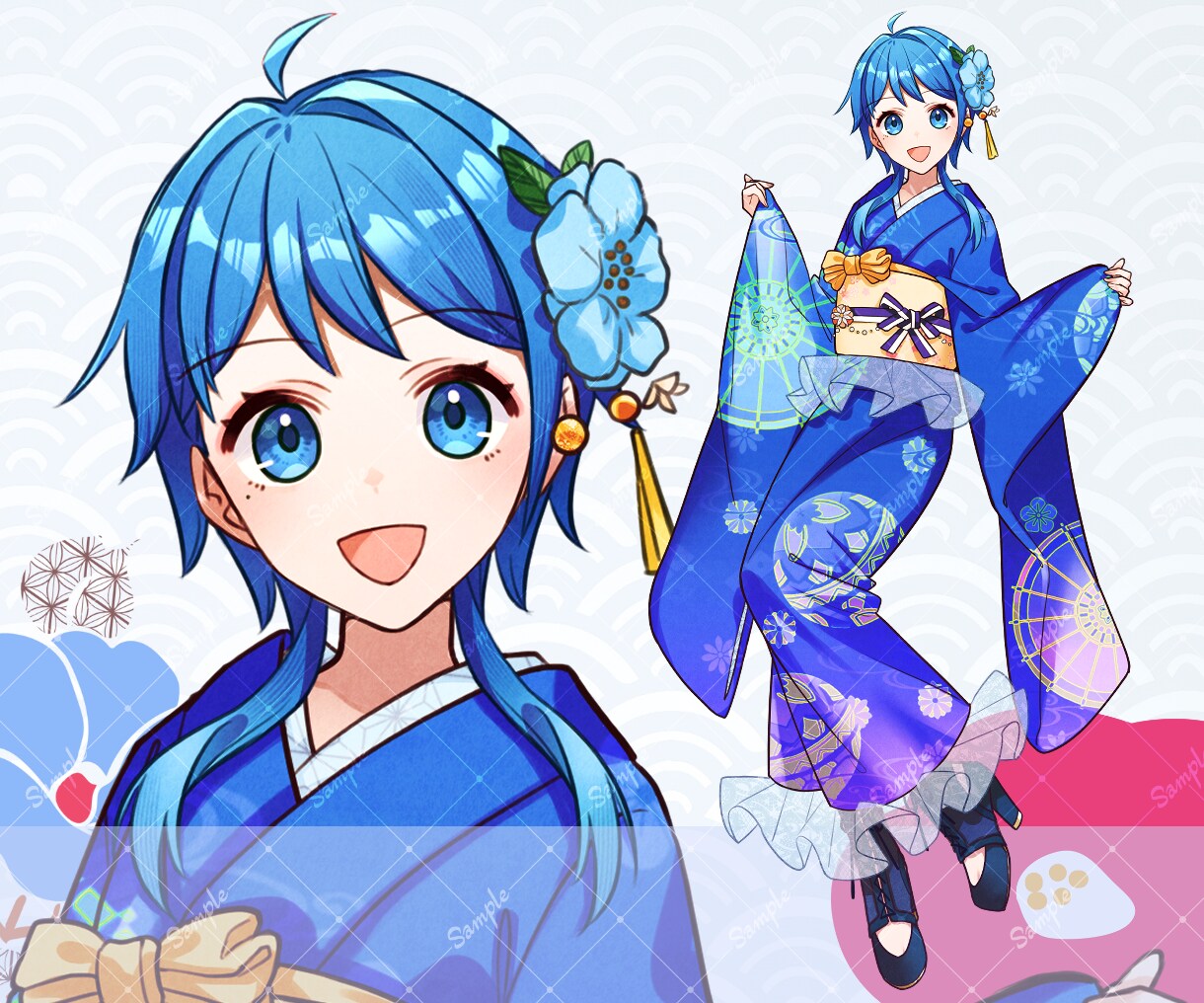 早期納品◎振袖のイラスト描きます IRIAMでも使えます！お手頃価格で新衣装をお求めの方へ イメージ10