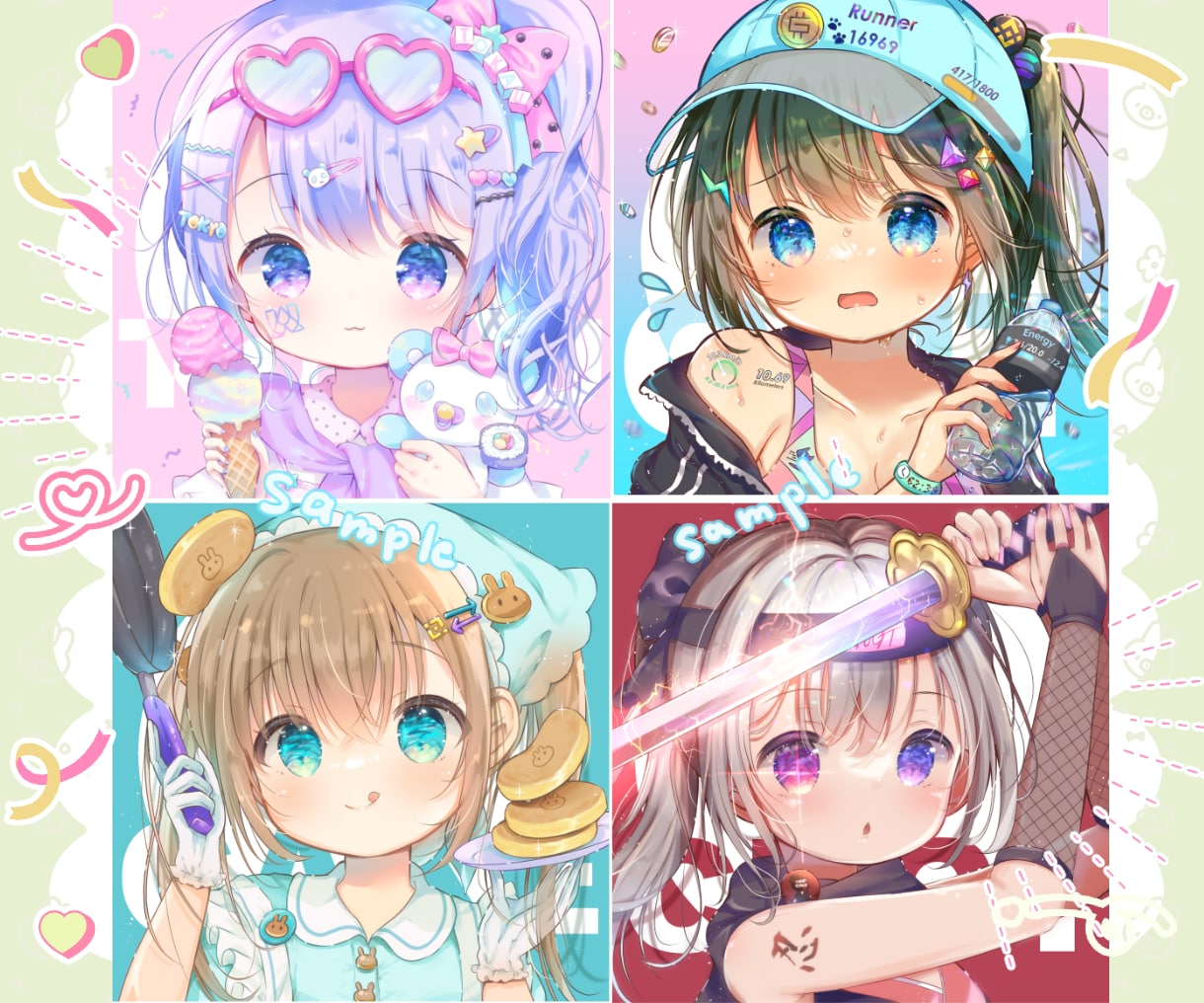 即対応☆キラキラな高品質イラスト全般を描きます 鮮やかで可愛いイラストが得意です！一枚絵や立ち絵などにも イメージ6