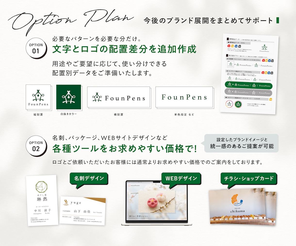 事業の想いを紐解き「伝わるロゴ」を制作します 2名の視点で考えた異なる5案を、理由と使用イメージ付でご提案 イメージ10