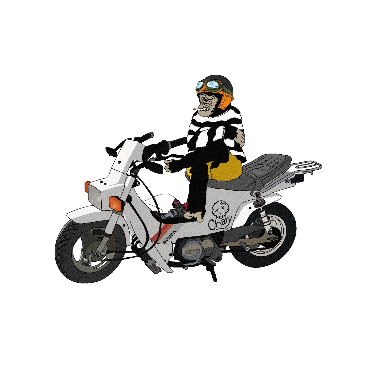 写真をシンプルな人物イラストにします 全身イラスト、バイク、車も描きます。 イメージ2