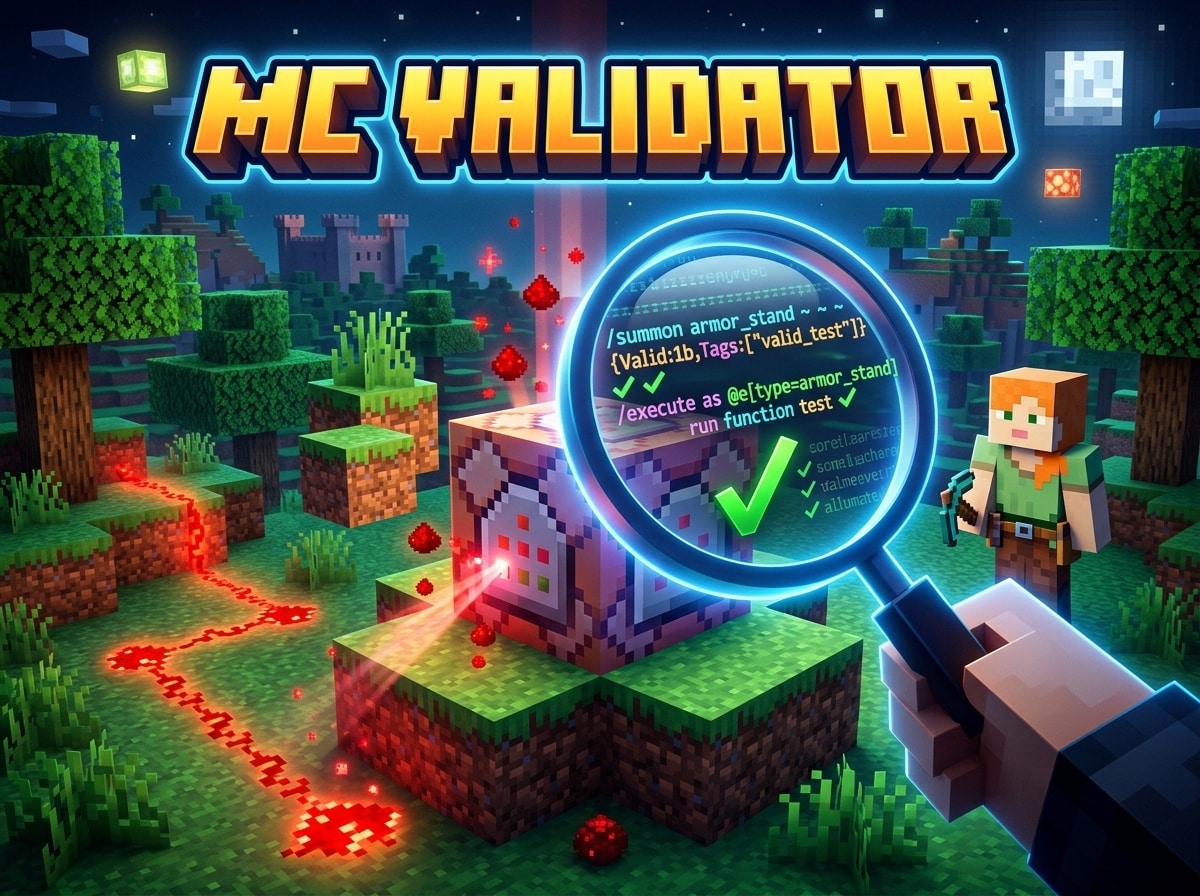 マイクラ統合版のエラー自動検知ツールを提供します なぜ動かない？そのサイレントエラー、1秒で見つけます。 イメージ1