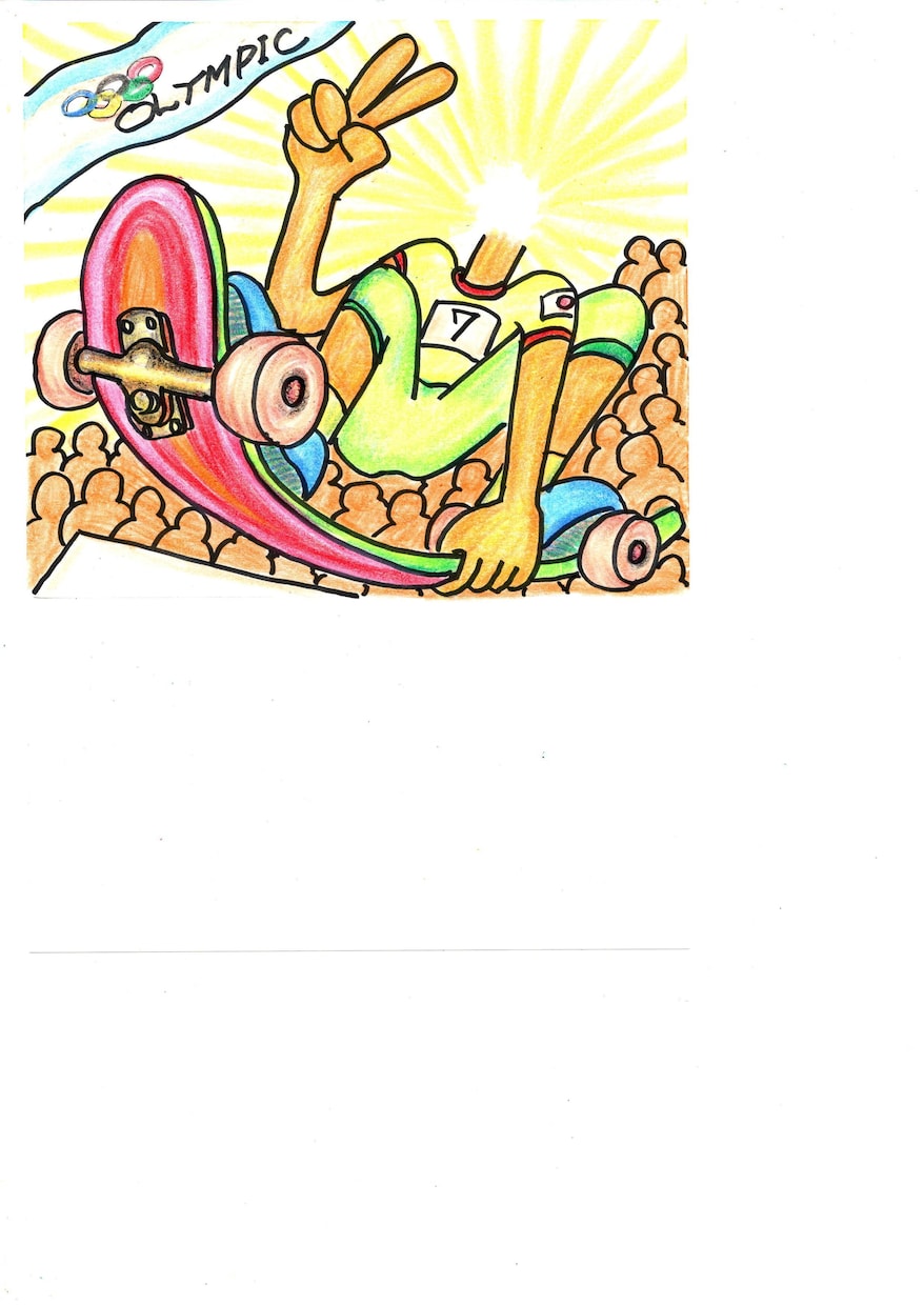 オリンピックの新種目を着せ替えイラストにします 今回はオリンピック新種目のスケートボードと空手をプラスです。 イメージ4