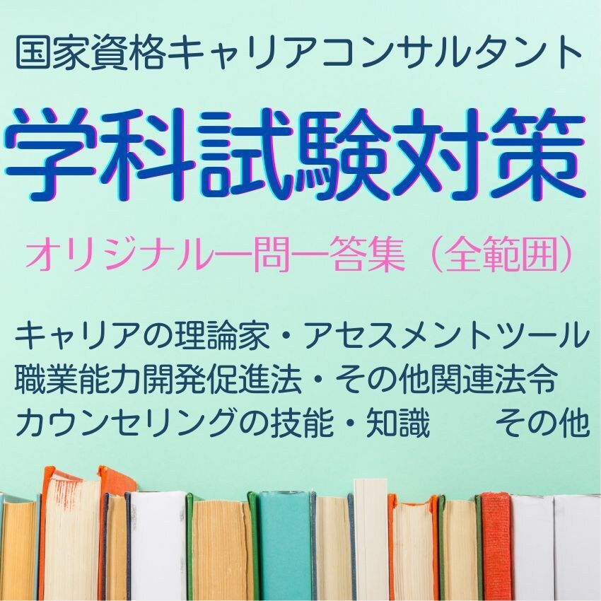 キャリコン学科～あなただけの一問一答作成します 学科で８割を目指す！苦手範囲の基礎知識を満遍なく確認！ イメージ1