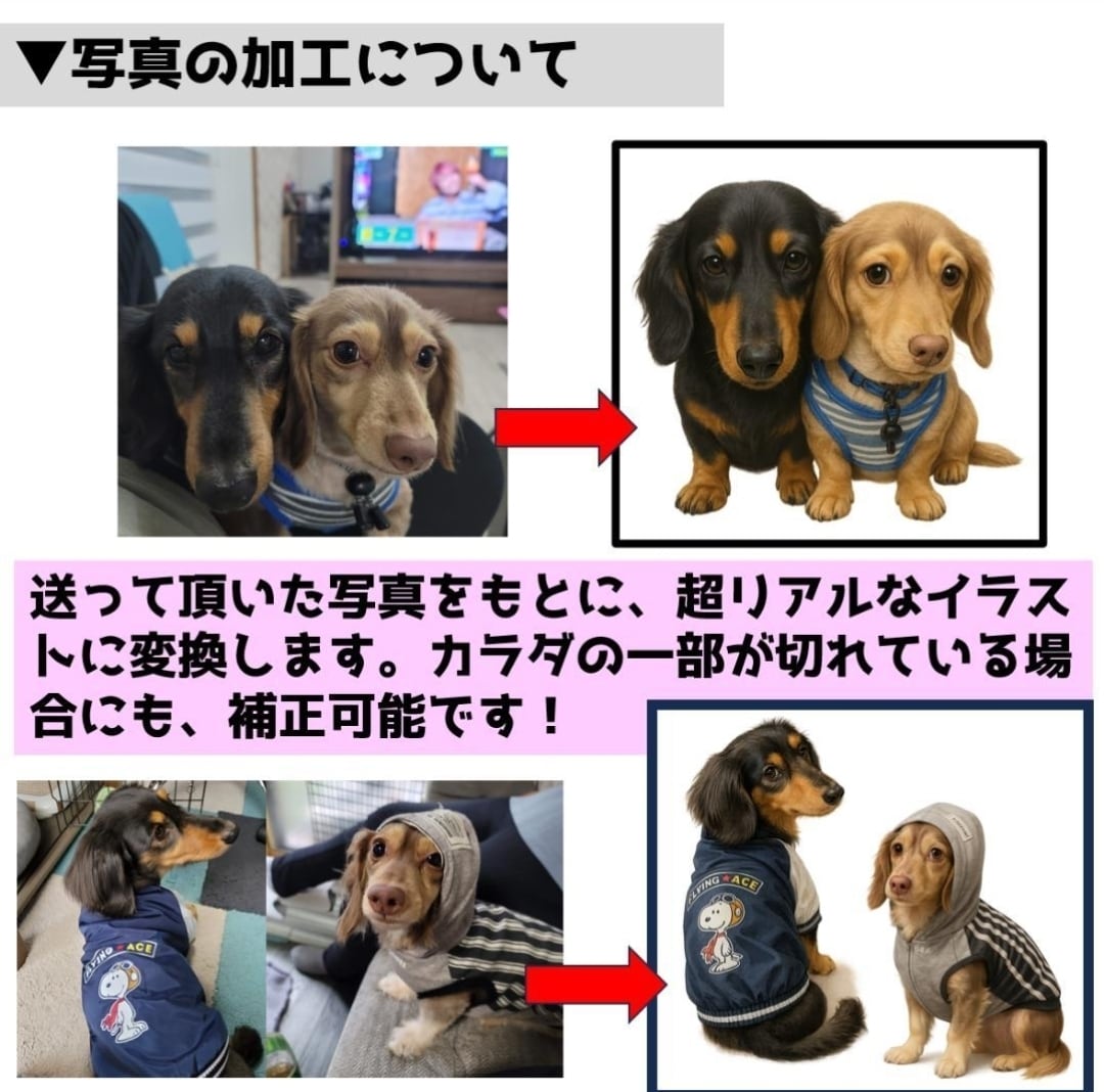 愛犬の写真からうちの子オリジナルミニタオル作ります 愛犬、愛猫、ペットのお写真からオリジナルのハンカチを作成 イメージ2
