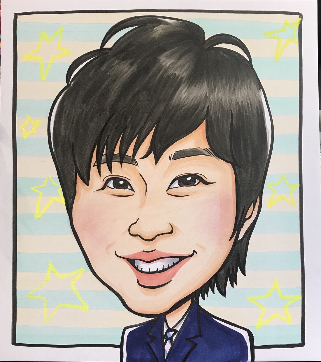 ソックリかわいくリアル寄りの似顔絵描きます 長寿お祝い、誕生日、卒業、お祝いプレゼントなどに。 イメージ8