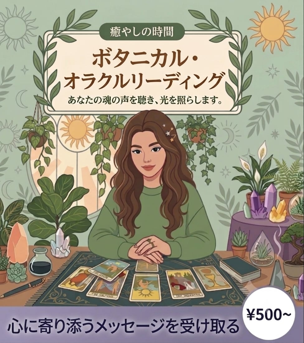 植物オラクルカードで癒しのメッセージをお届けします 悩んでいるあなたへ、植物からの優しいメッセージ イメージ1