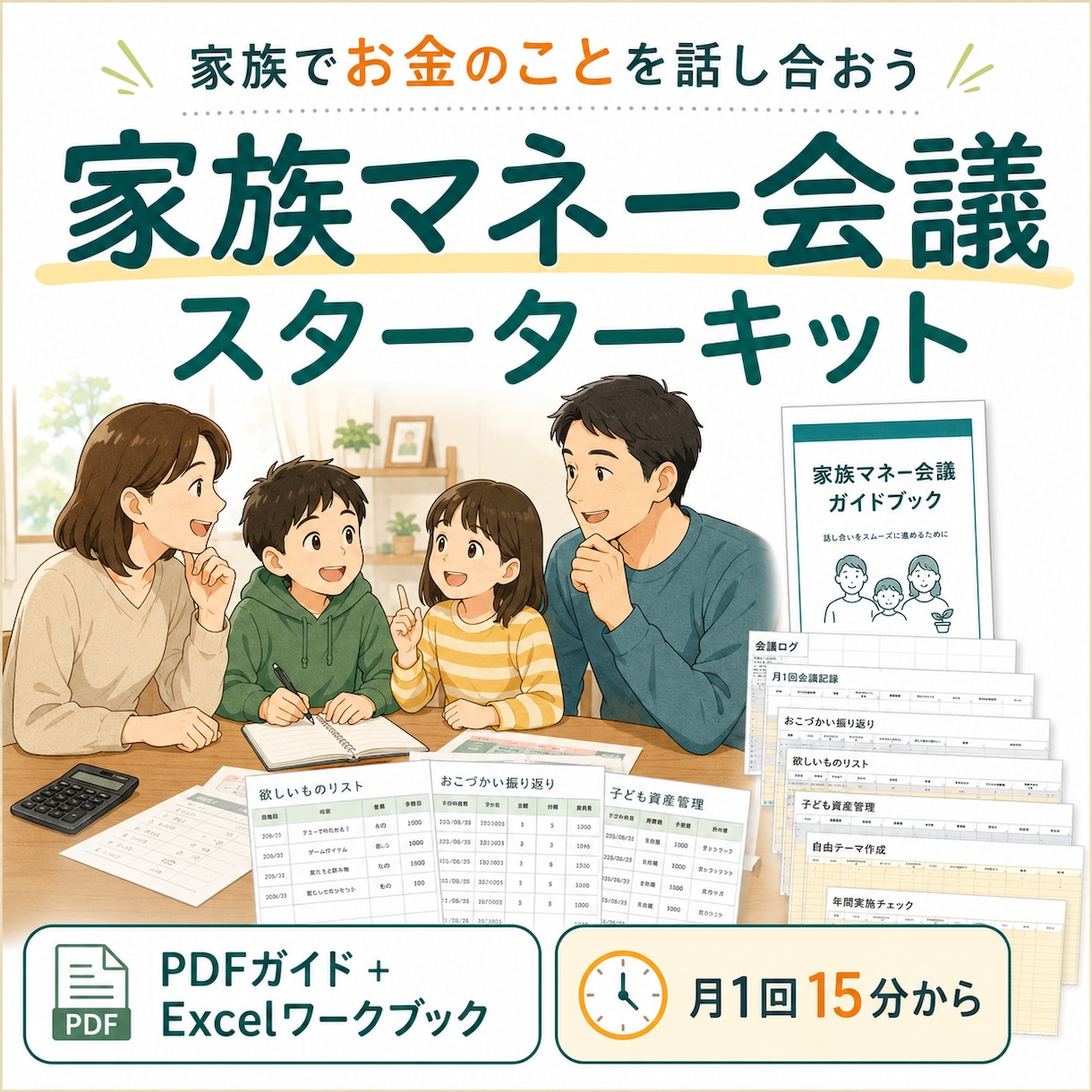 家族のお金会議キットを届けます お金のこと、将来のことを家族で話せる イメージ1