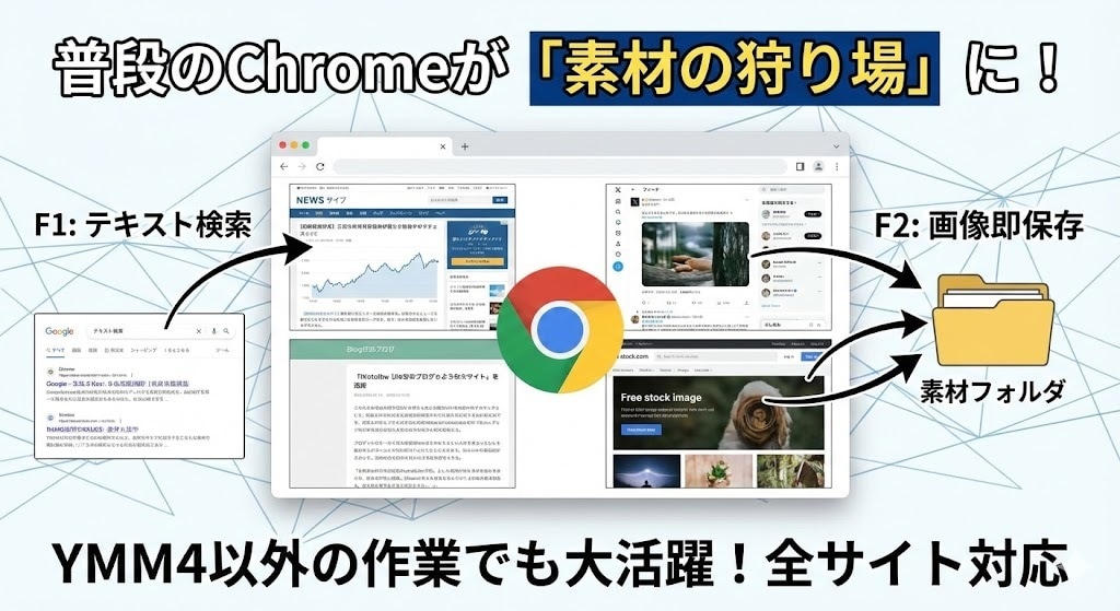 YMM4上で自動検索保存！素材収集ツール提供します 検索ワードが自動でファイル名に！素材収集保存を自動化 イメージ4