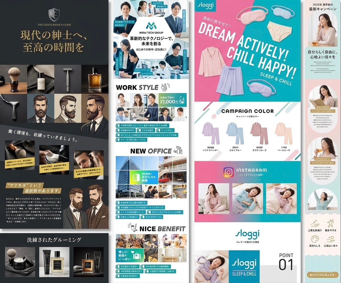 完全オリジナル高品質Webサイトデザイン制作します テンプレ不使用★LP・コーポレート・店舗サイトまで幅広く対応 イメージ2
