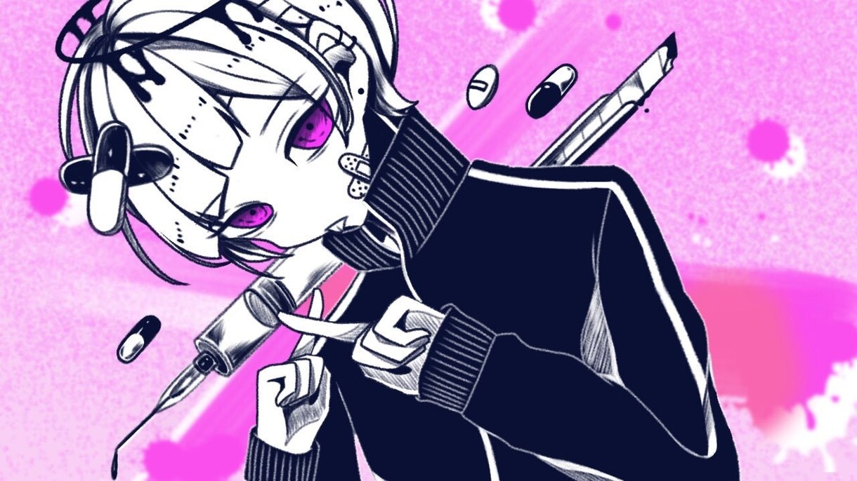 SNSのアイコンやヘッダー等々描きます 参考画像から絵柄等変更が可能です。ちびキャラも可 イメージ4
