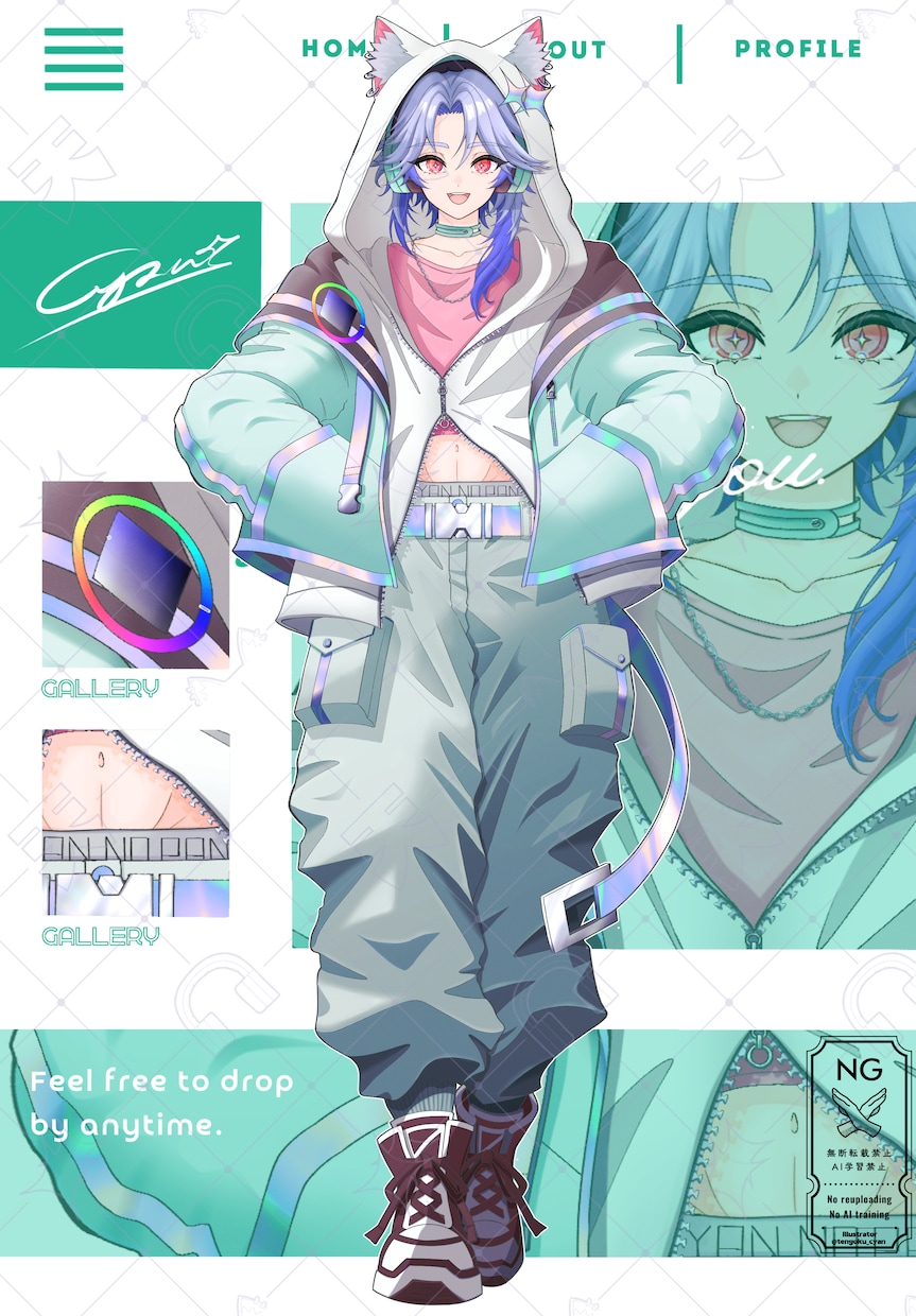 IRIAMやVtuberの立ち絵をキャラデザします IRIAM動作確認有！目を惹く高品質な立ち絵で活動をお手伝い イメージ5
