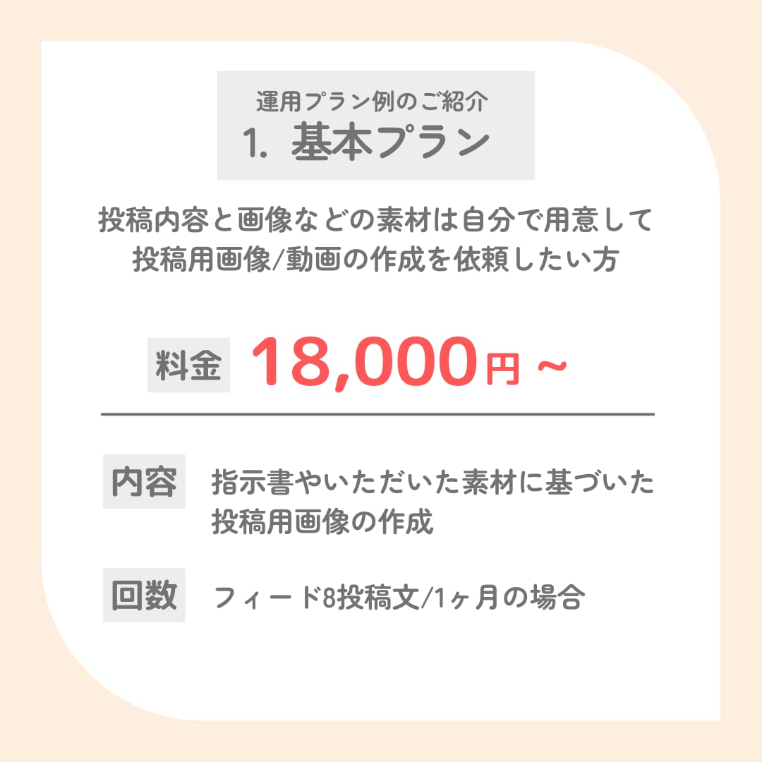 現役マーケターがInstagram運用代行をします 『画像制作のみ』から『全部おまかせ』まで！最適プランを提案！ イメージ3