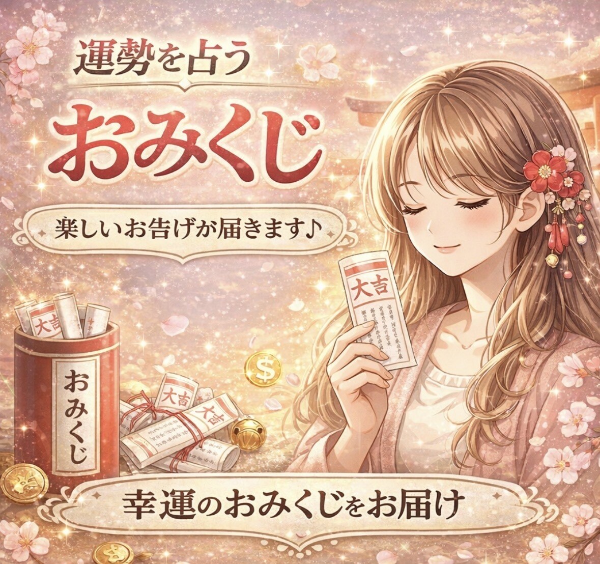 開運おみくじ★楽しくおみくじを引きます 今日・今週・今月・今年の運勢♡ あなたの道しるべに♡ イメージ1