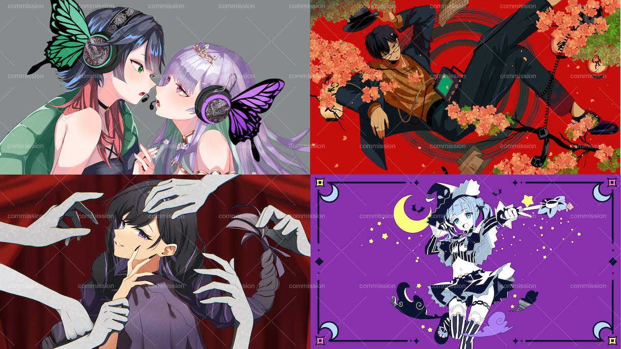 世界観を大切に☆多用途イラストお描きします 歌ってみた／配信サムネイル／アイコン／1枚絵お描きします！ イメージ3